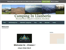Tablet Screenshot of campinginllanberis.com